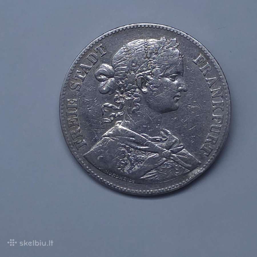 Frankfurto 1 Vereinsthaler 1859 m. ir 1860 m. - nuotraukos Nr. 17