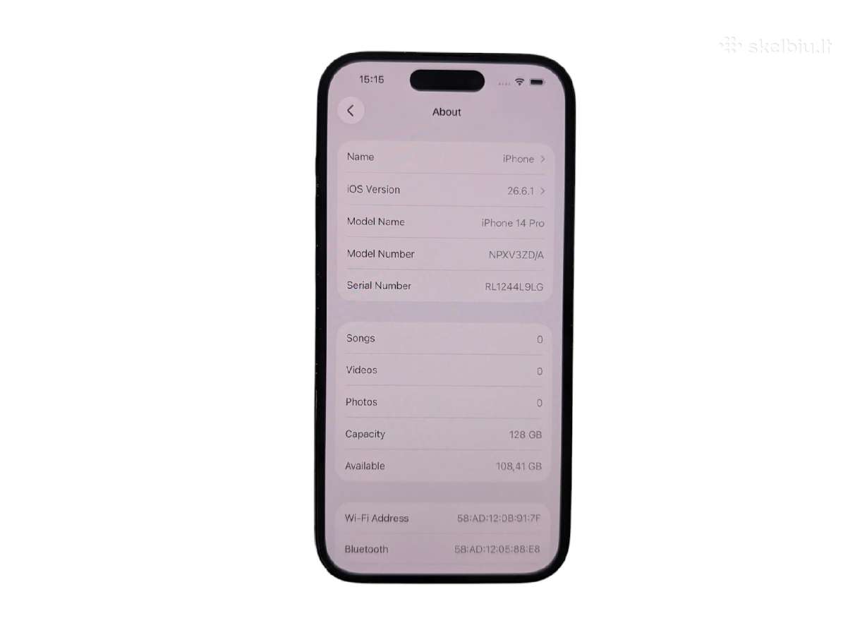 iPhone 14 Pro 128gb + 3 mėn. garantija - nuotraukos Nr. 7
