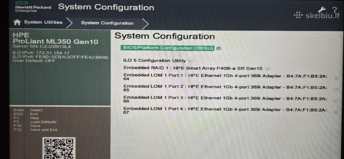 Hp Ml350 Gen10 16sff 2x Xeon 4208 RAM 128gb - nuotraukos Nr. 2