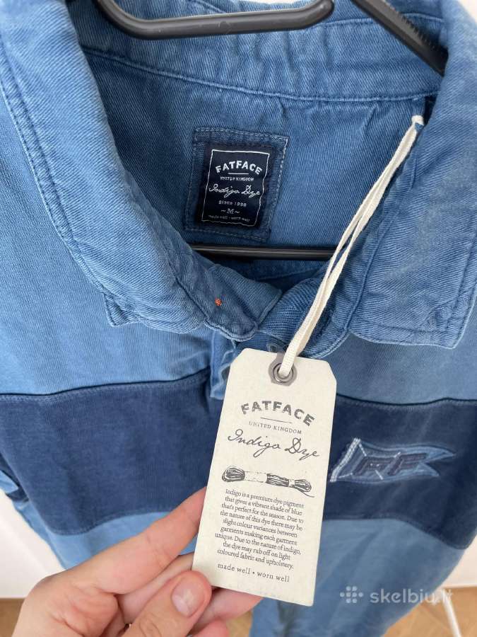 Fatface Indigo vyriški polo marškinėliai, M dydis - nuotraukos Nr. 3