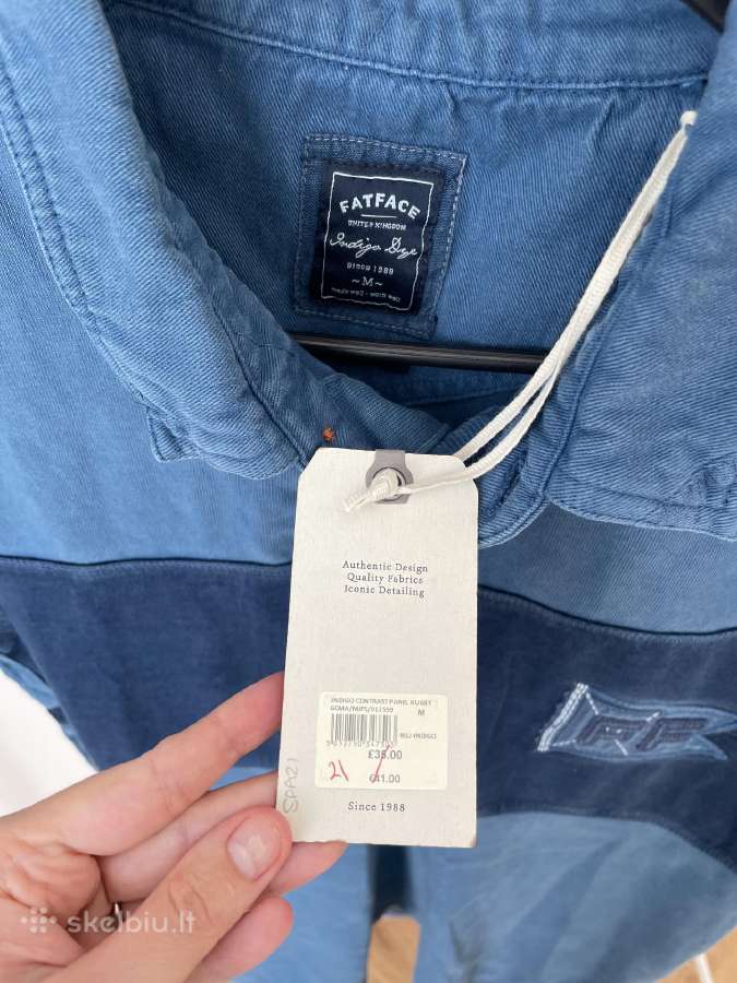 Fatface Indigo vyriški polo marškinėliai, M dydis - nuotraukos Nr. 4