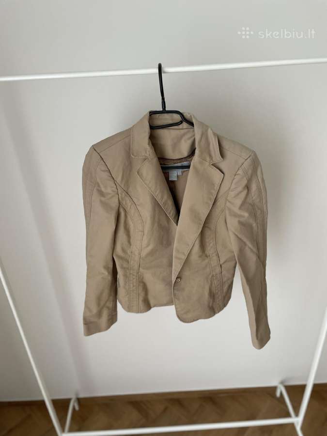 Zara Woman smėlio spalvos liemenuotas švarkas, 40 - nuotraukos Nr. 2