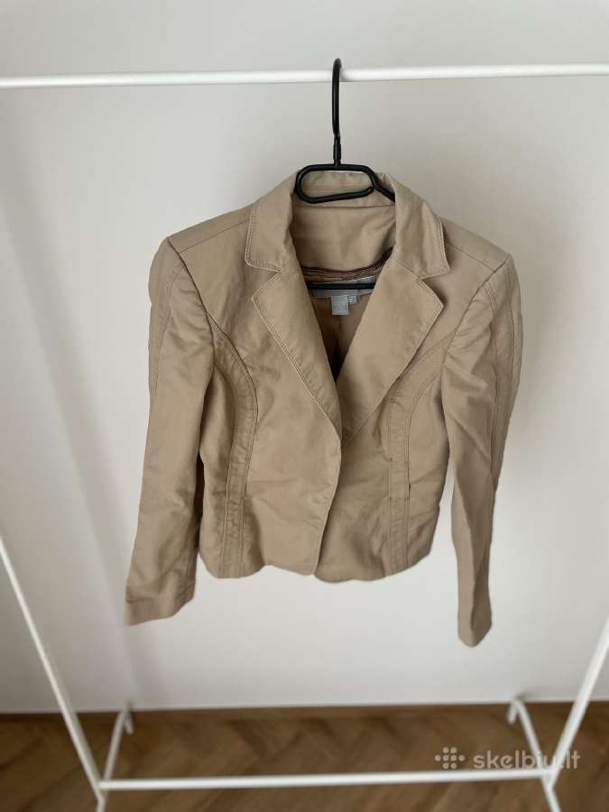 Zara Woman smėlio spalvos liemenuotas švarkas, 40 - nuotraukos Nr. 4