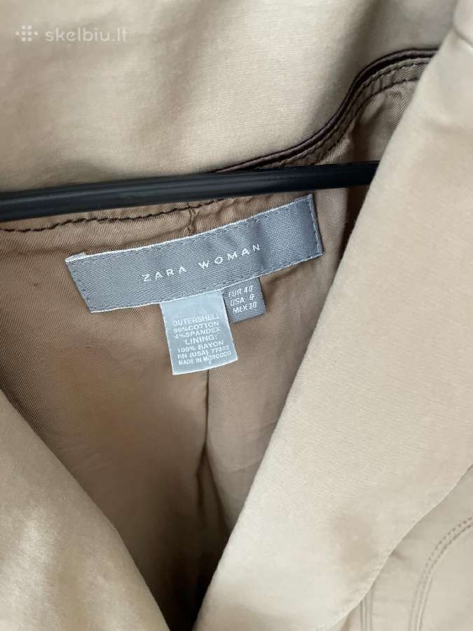Zara Woman smėlio spalvos liemenuotas švarkas, 40 - nuotraukos Nr. 6