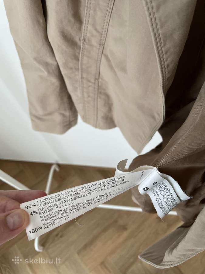 Zara Woman smėlio spalvos liemenuotas švarkas, 40 - nuotraukos Nr. 7