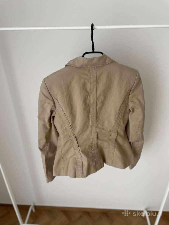 Zara Woman smėlio spalvos liemenuotas švarkas, 40 - nuotraukos Nr. 9