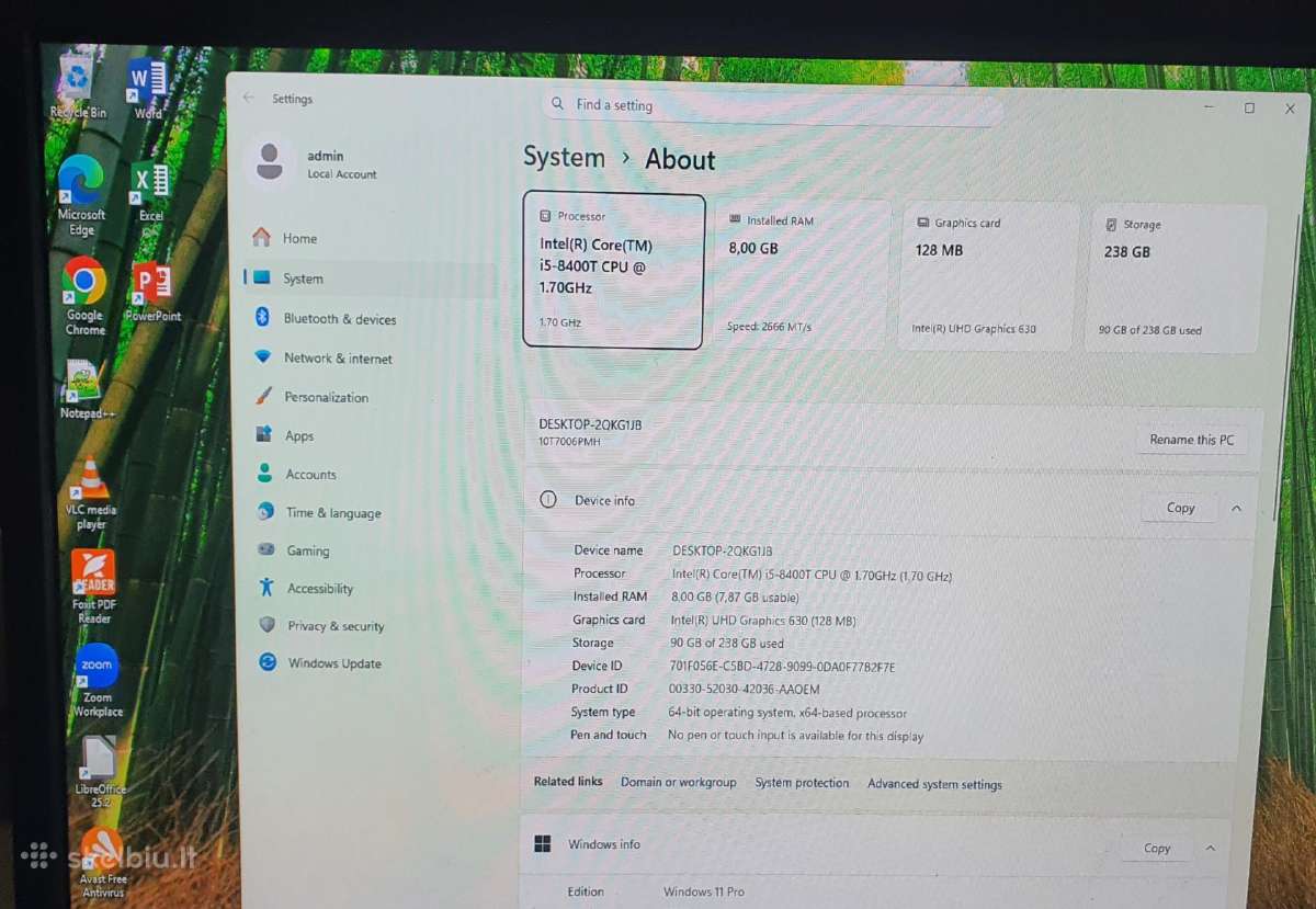 Lenovo Thinkcentre M720q (10t7006pmh) Intel Core - nuotraukos Nr. 7