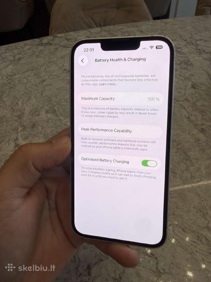 iPhone 13, 256gb 100% baterija - nuotraukos Nr. 4