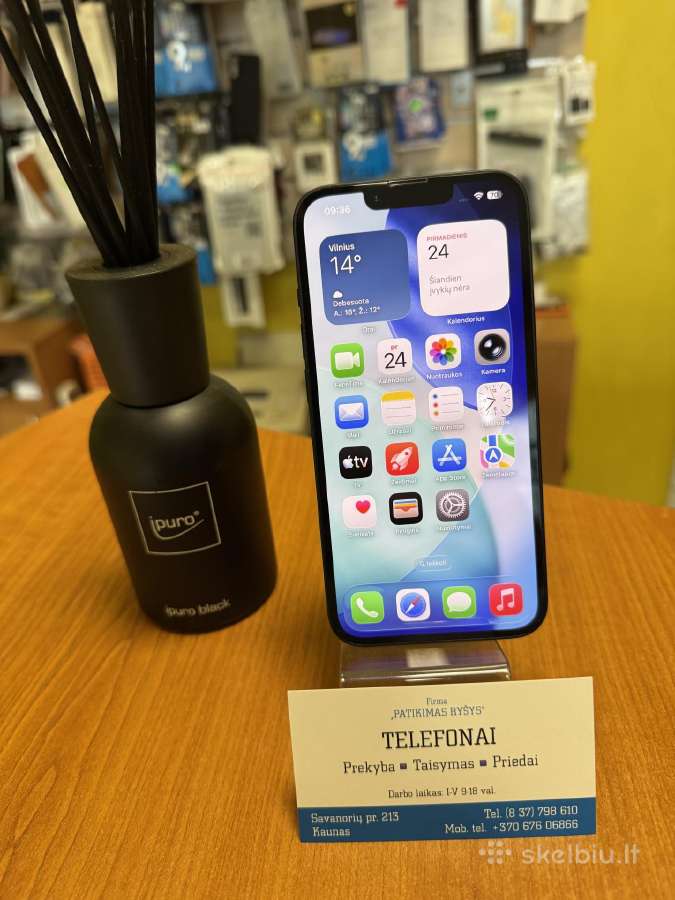 iPhone 13 Black 128gb Su Garantija - nuotraukos Nr. 2