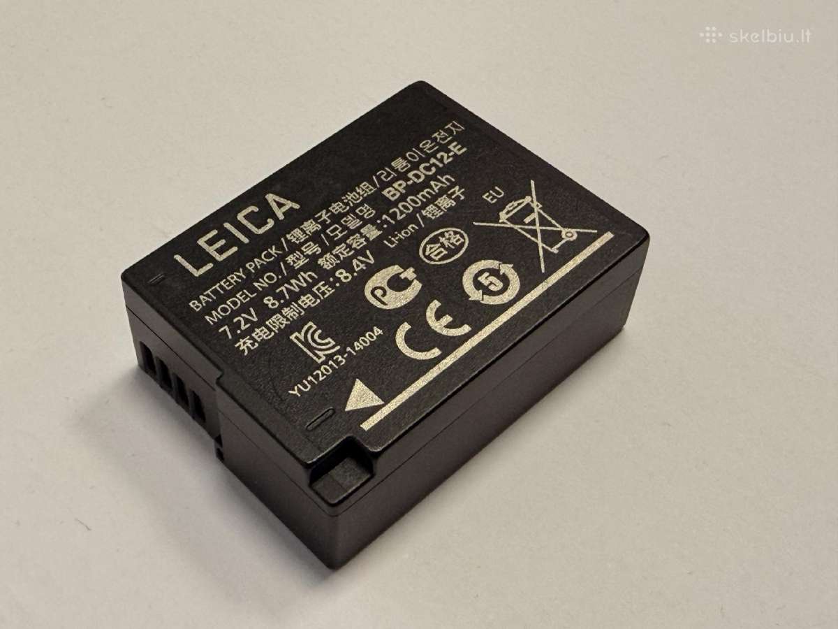 Akumuliatoriai Leica BP-dc12-e, Jupio Cpa0028 - nuotraukos Nr. 4