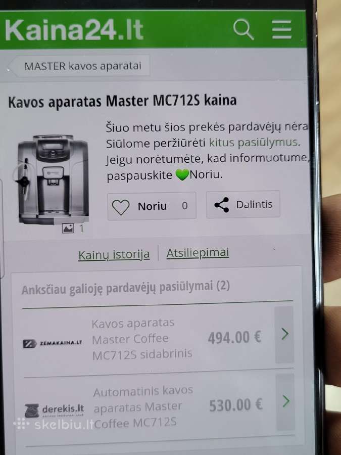 Kavos aparatas Master Mc712s - nuotraukos Nr. 5