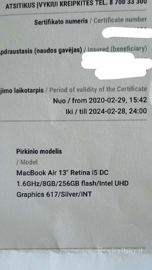 MacBook Air (2020) - nuotraukos Nr. 7