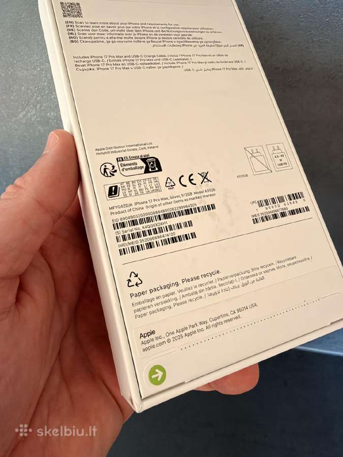 Naujas! Apple iPhone 17 Pro Max, 512gb (Silver) - nuotraukos Nr. 3