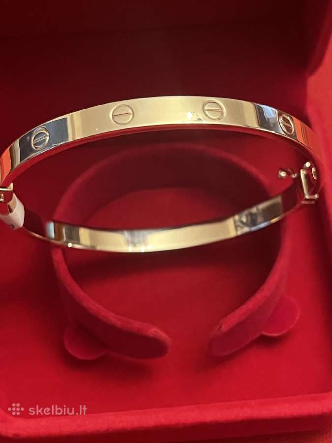 Prabangi auksinė Cartier Love apyrankė-lankas - nuotraukos Nr. 6