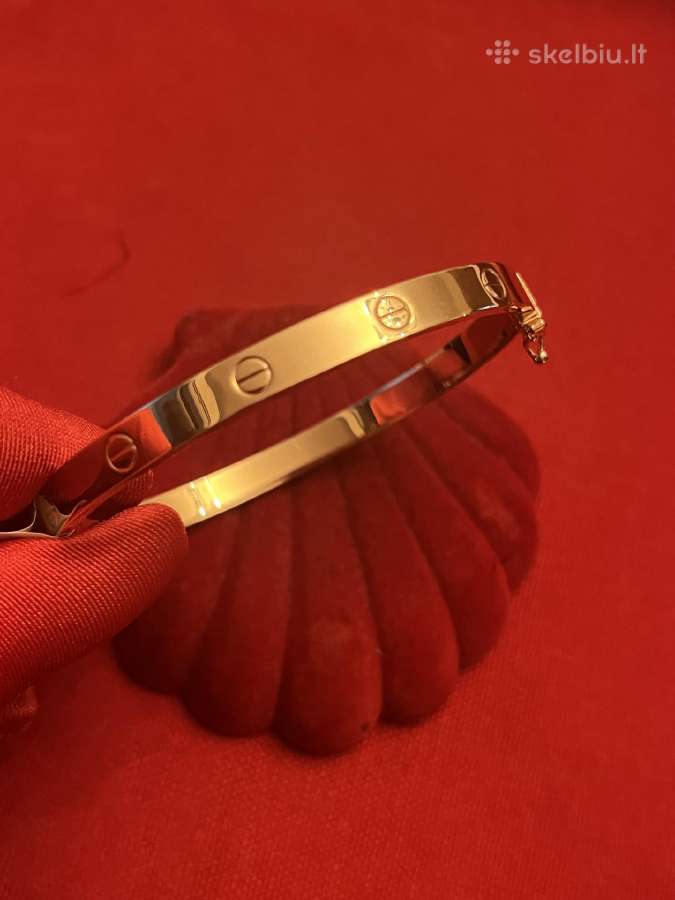 Prabangi auksinė Cartier Love apyrankė-lankas - nuotraukos Nr. 8