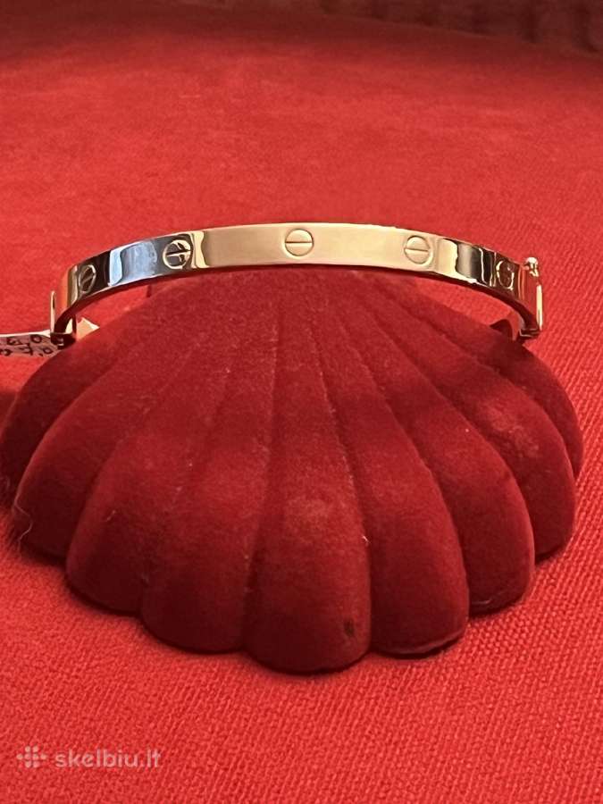 Prabangi auksinė Cartier Love apyrankė-lankas - nuotraukos Nr. 10