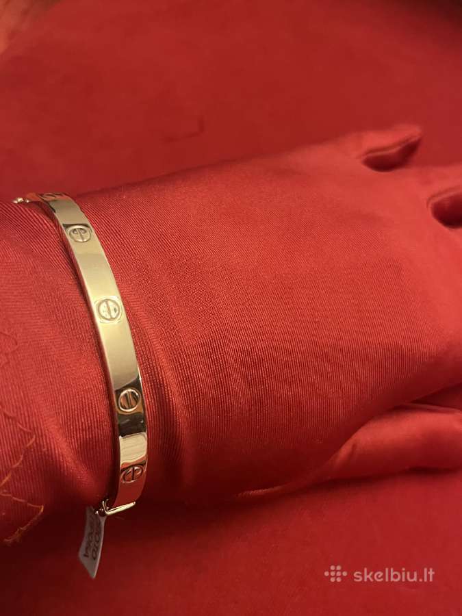 Prabangi auksinė Cartier Love apyrankė-lankas - nuotraukos Nr. 12