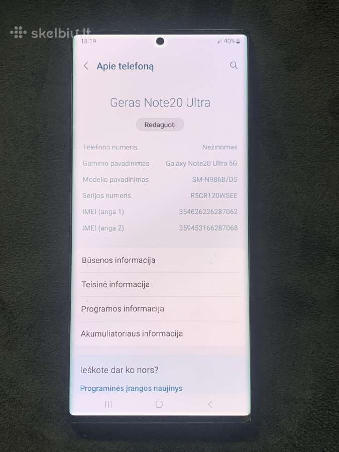 Samsung note 20ultra - nuotraukos Nr. 3