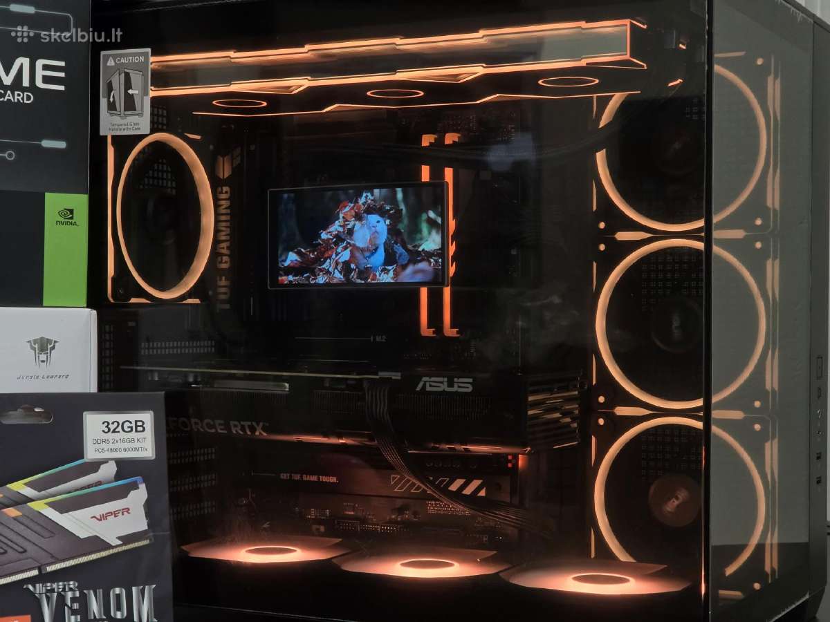 Ryzen 7 9800x3d, Rtx 5080 kompiuteris, 32gb, 2tb - nuotraukos Nr. 9