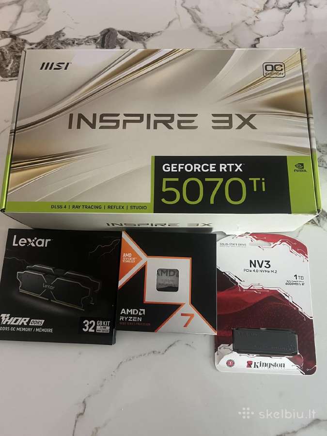 Highend Pc-5070ti,ryzen 7 9800x3d,32gb Cl30 6000mh - nuotraukos Nr. 3