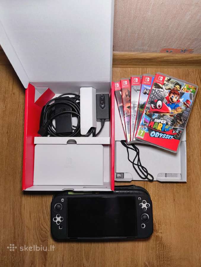 Nintendo switch Oled su zaidimais - nuotraukos Nr. 2