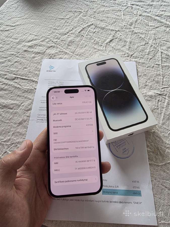 iPhone 14 pro 128gb - nuotraukos Nr. 9
