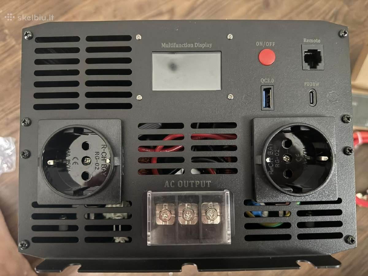 Įtampos keitiklis inverteris C 12v Ac 230v, 3500w - nuotraukos Nr. 3