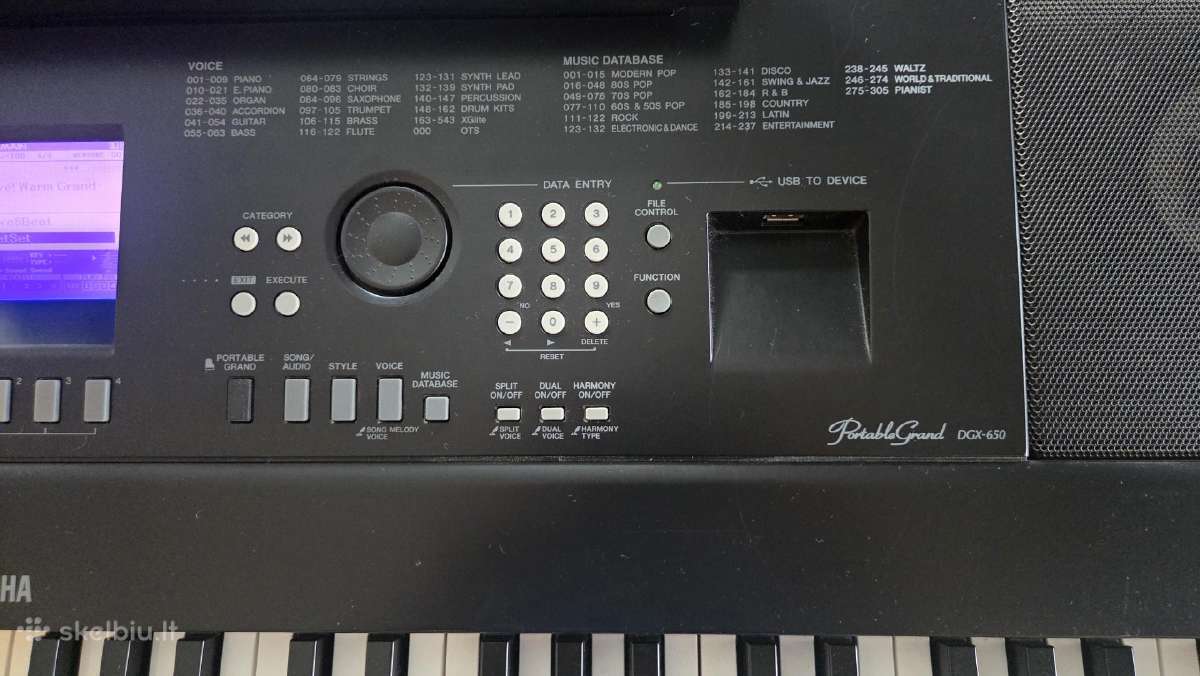 Yamaha dgx-650 elektrinis pianinas - nuotraukos Nr. 3