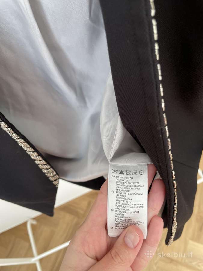 H&m juodas elegantiškas švarkas - nuotraukos Nr. 5