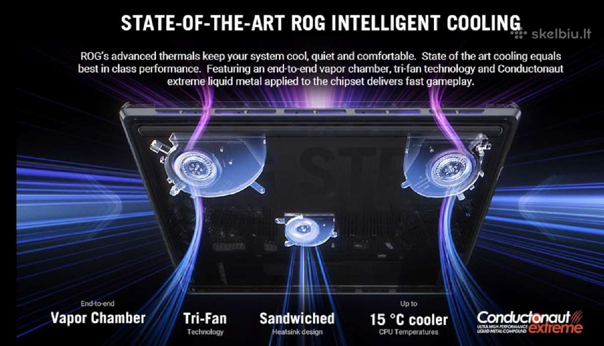 Asus Rog Strix Scar Ultra 9-275hx, Rtx 5090 64 GB - nuotraukos Nr. 7