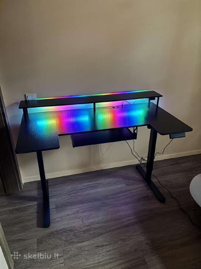 Darbo gaming stalas 140x70cm reguliuojamo aukscio - nuotraukos Nr. 4