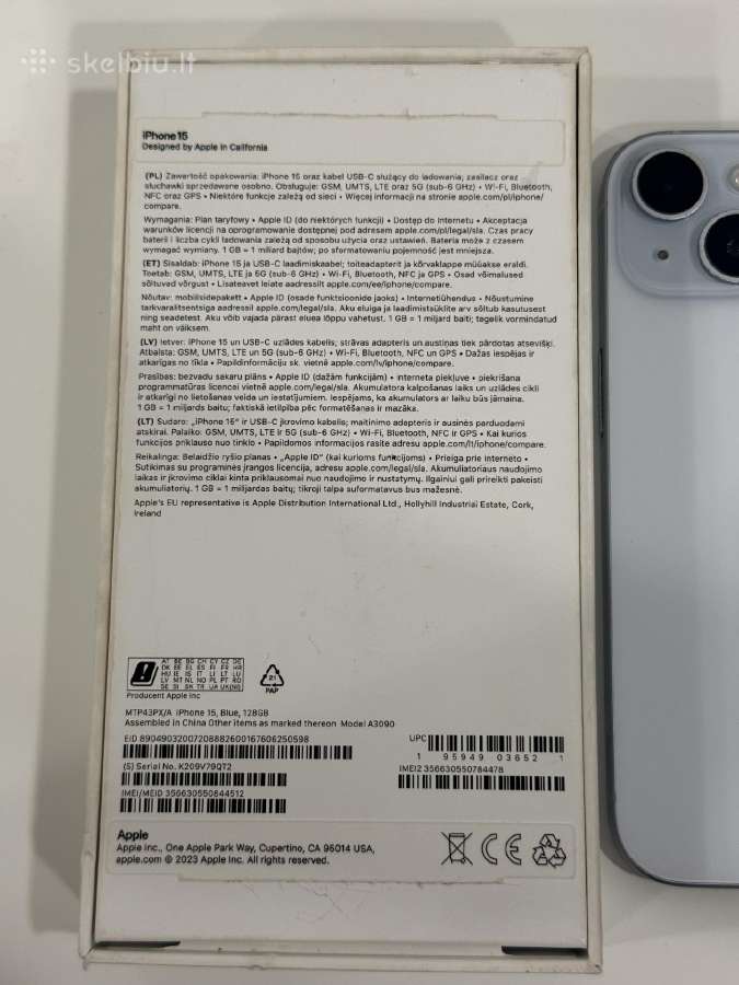 iPhone 15 128gb - nuotraukos Nr. 4