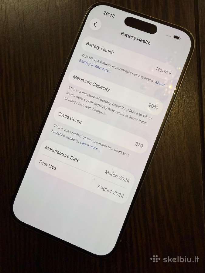 Apple iPhone 15 pro 256gb natural titanium 90% Mdm - nuotraukos Nr. 4