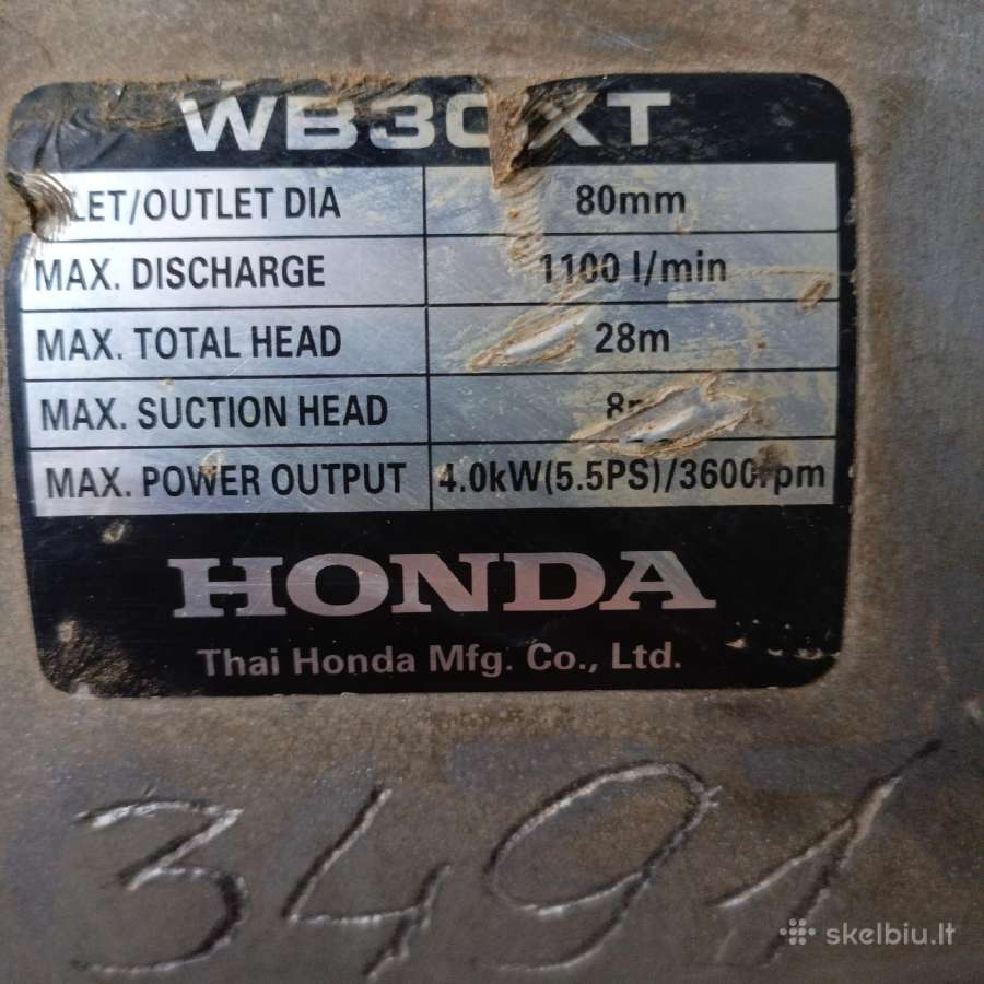 Vandens / purvo pompa wb 30xt - nuotraukos Nr. 7