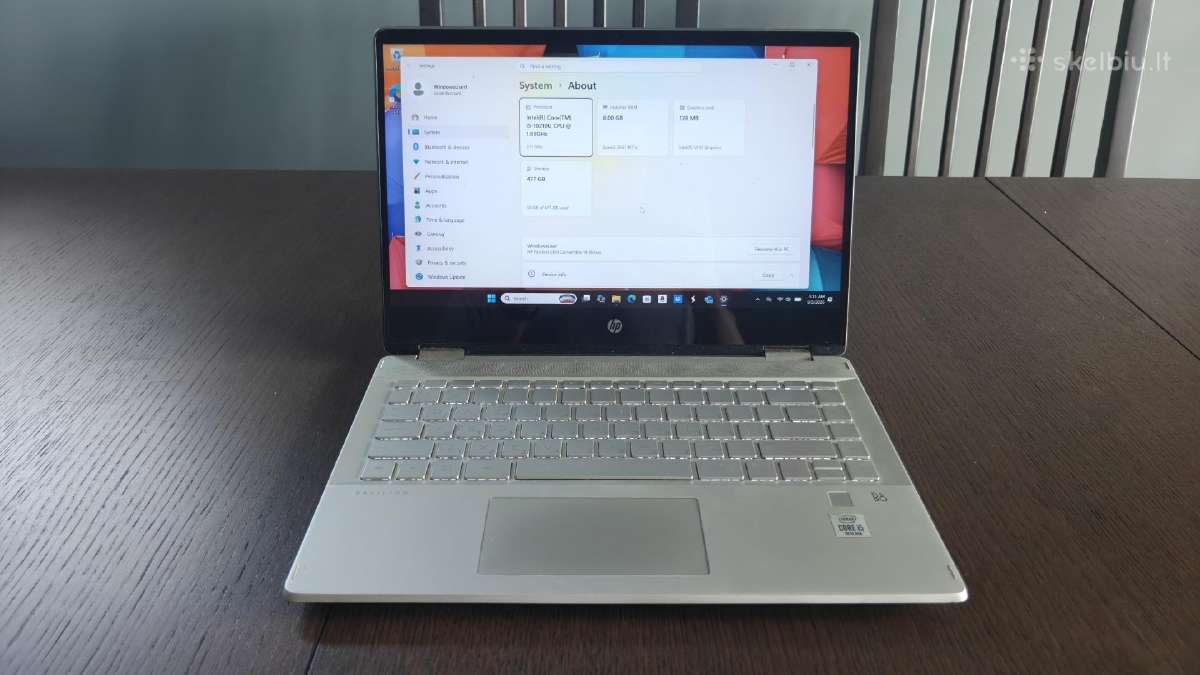 Hp Pavilion x360 14-dh1153ng i5-10210u/8gb/512 SSD - nuotraukos Nr. 2