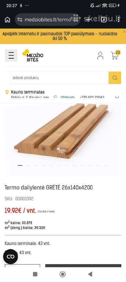 Termiškai apdorotos medinės dailylentės, - nuotraukos Nr. 4