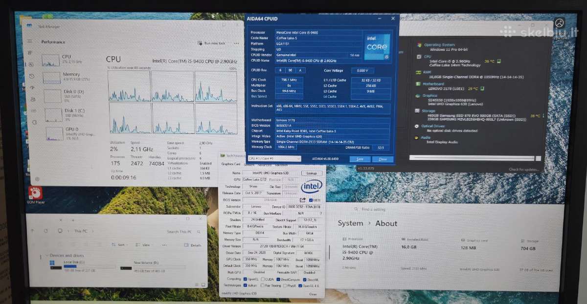 Lenovo V530s i5-9400/16gb/256gb/480gb - nuotraukos Nr. 2