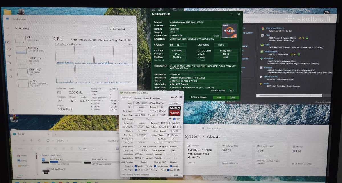 Lenovo V530s i5-9400/16gb/256gb/480gb - nuotraukos Nr. 7