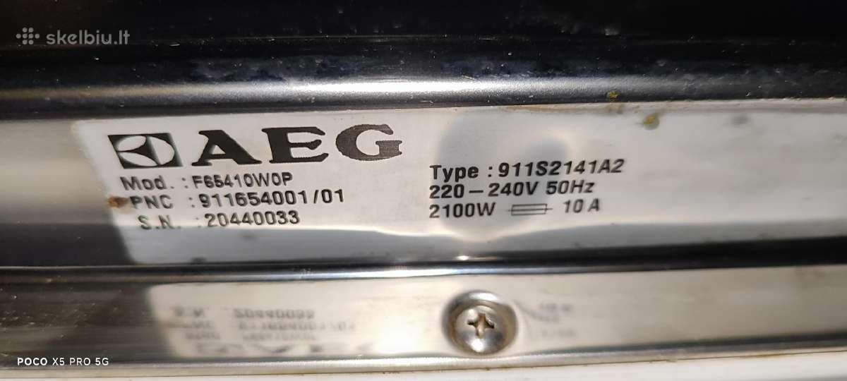Aeg F55340vi0 60cm Aeg65410wop 45cm Beko - nuotraukos Nr. 3
