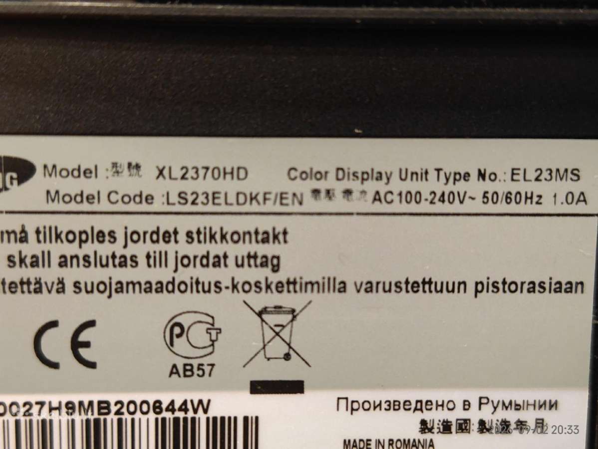 Televizorius- monitorius Samsung Xl237hd - nuotraukos Nr. 9