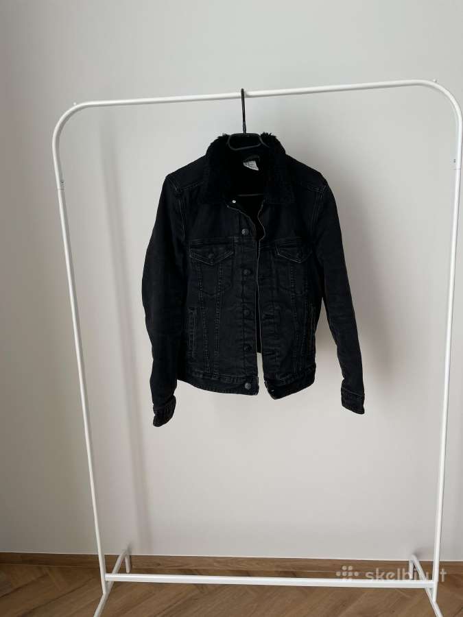 H&m vyriška juoda džinsinė striukė - nuotraukos Nr. 2