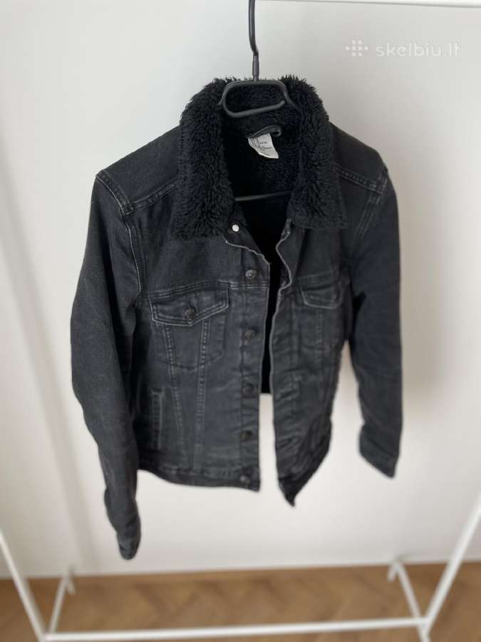 H&m vyriška juoda džinsinė striukė - nuotraukos Nr. 4