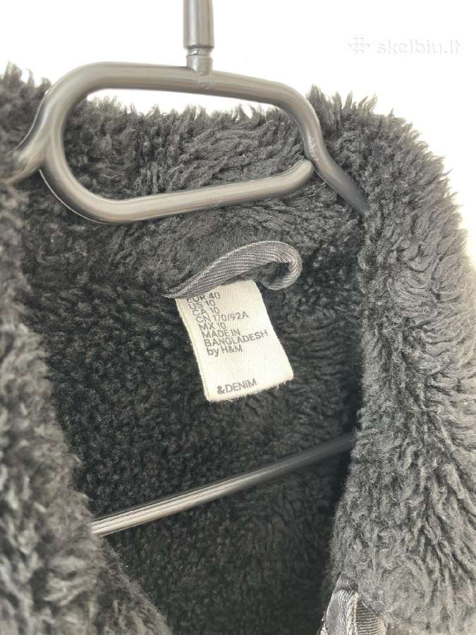 H&m vyriška juoda džinsinė striukė - nuotraukos Nr. 5