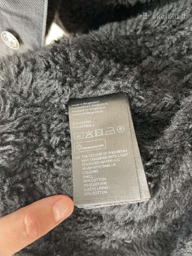 H&m vyriška juoda džinsinė striukė - nuotraukos Nr. 6