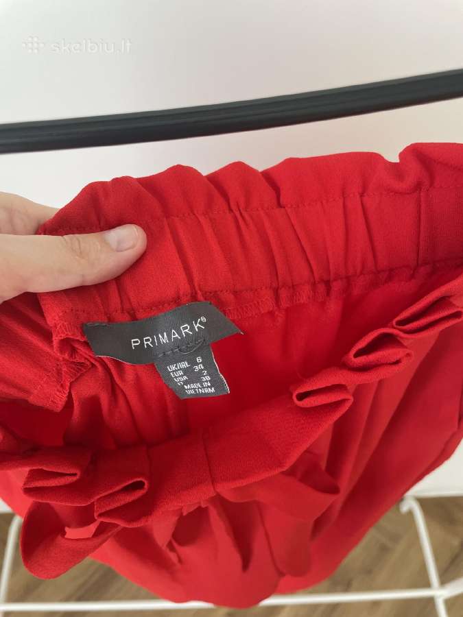 Primark raudonos kelnės aukštu liemeniu - nuotraukos Nr. 3