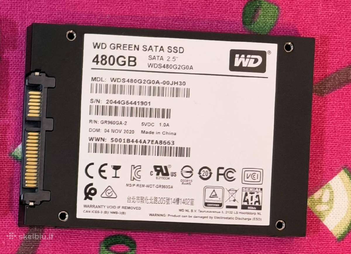 Wd Green 2.5" Sata SSD 480gb - nuotraukos Nr. 2