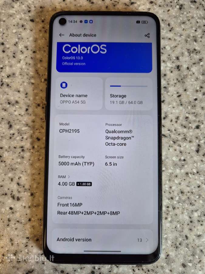 Oppo A54 5G - nuotraukos Nr. 5