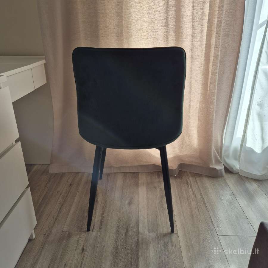Kėdė, patogi, tamsiai žalias apmušalas - nuotraukos Nr. 3