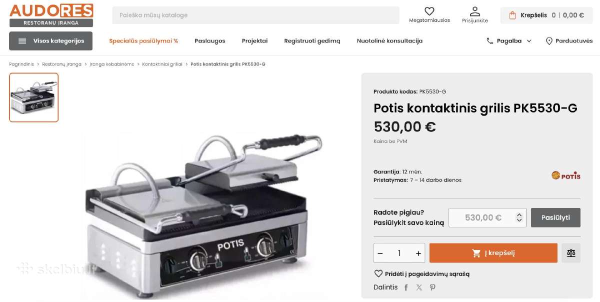 Potis 5530 dvigubas kontaktinis grilius - nuotraukos Nr. 3