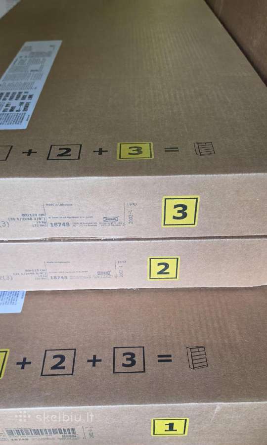 Nauja Ikea Malm komoda (6 stalčių, 80123cm) - nuotraukos Nr. 3